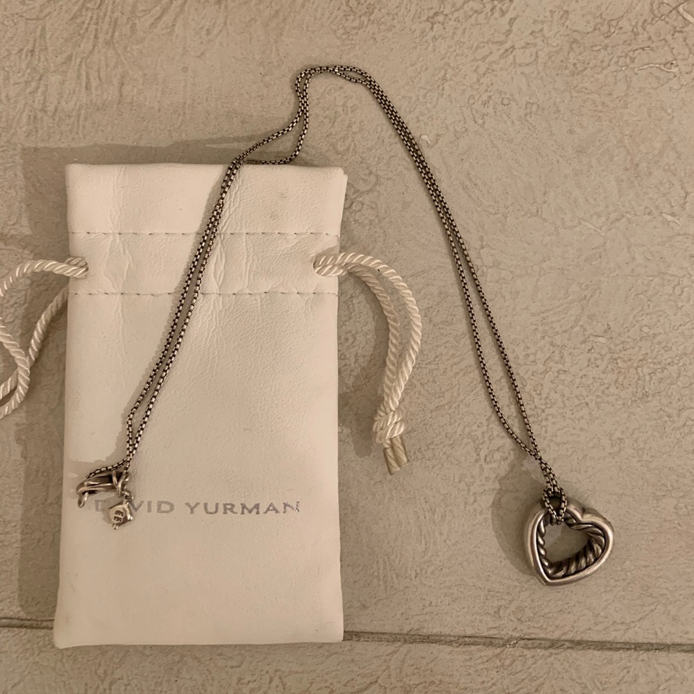 David Yurman Open heart cable necklace